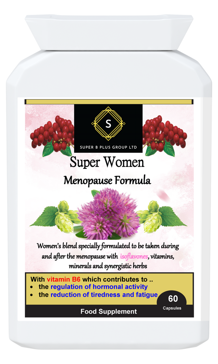 Super Women Menopause Formula Isoflavones Fatigue Vegan Supplement Super B Blus Group Ltd 