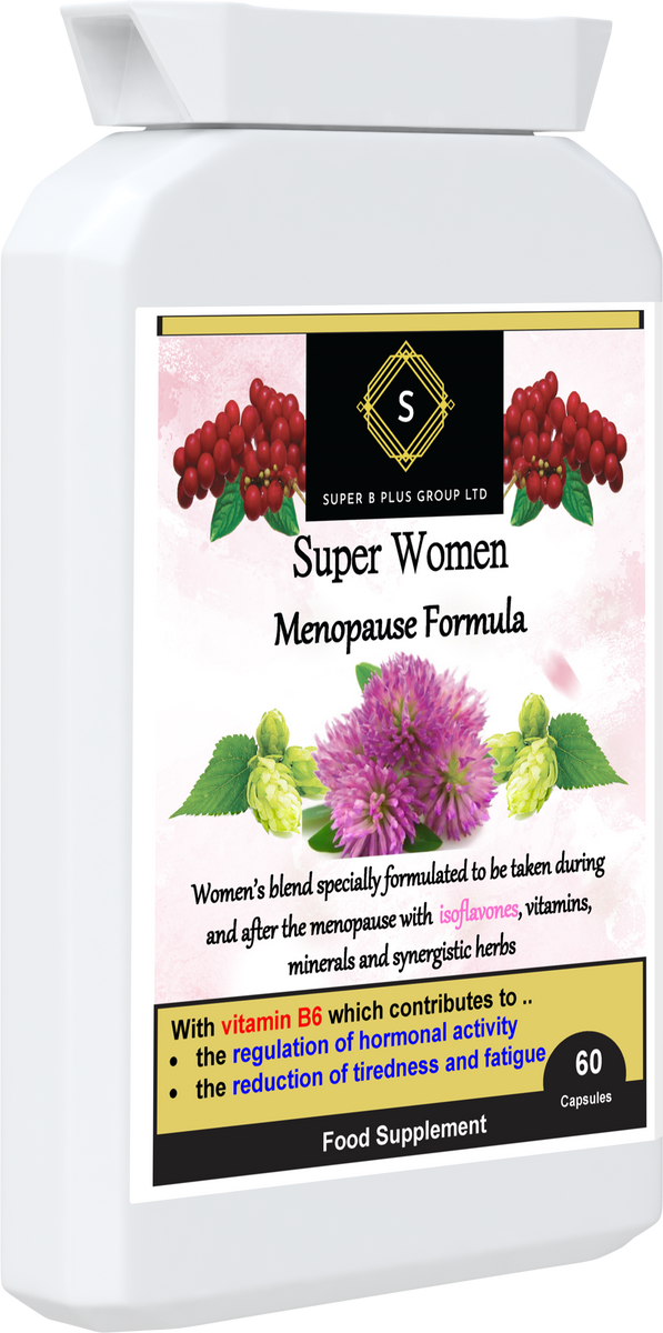 Super Women Menopause Formula Isoflavones Fatigue Vegan Supplement Super B Blus Group Ltd 