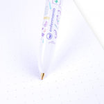 4 Color Ballpoint BIC Pen White Purple