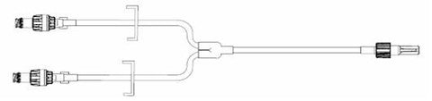 ONE-LINK Non-DEHP Bonded Double Lumen Y-Type Microbore Extension Set 7N8370K