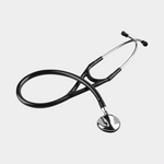 Deluxe Cardiology Adult Stethoscope (Black) Foamed Lined Box