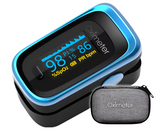 Fingertip Pulse Oximeter with Case JZ-130R Silver Black