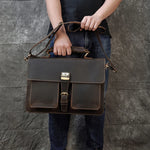 Doctors Bag Genuine Leather Laptop Bag Briefcase