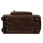 Large Doctors Bag Genuine Leather Luggage Wheels Duffle Bag Trolley Case Unisex