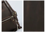 Leather Travel Garment Folding Suit Cover Duffle Bag with Shoe Pocket