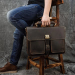 Doctors Bag Genuine Leather Laptop Bag Briefcase