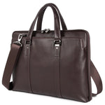 Luxury Leather Doctors Briefcase Business Bag Classic Designer Thick Leather Laptop Handbag