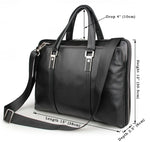 Luxury Leather Doctors Briefcase Business Bag Classic Designer Thick Leather Laptop Handbag