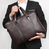 Luxury Leather Doctors Briefcase Business Bag Classic Designer Thick Leather Laptop Handbag