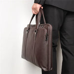 Luxury Leather Doctors Briefcase Business Bag Classic Designer Thick Leather Laptop Handbag