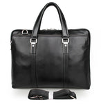 Luxury Leather Doctors Briefcase Business Bag Classic Designer Thick Leather Laptop Handbag