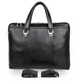 Luxury Leather Doctors Briefcase Business Bag Classic Designer Thick Leather Laptop Handbag