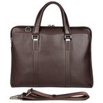 Luxury Leather Doctors Briefcase Business Bag Classic Designer Thick Leather Laptop Handbag