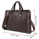 Luxury Leather Doctors Briefcase Business Bag Classic Designer Thick Leather Laptop Handbag