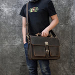 Doctors Bag Genuine Leather Laptop Bag Briefcase