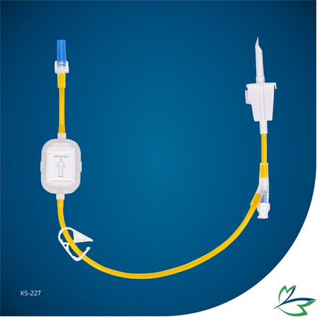 IV EXTENSION LINE WITH 0.2-micron IV FILTER AND NEEDLE-FREE Y-CONNECTION PORT, LARGE-BORE (3.0 x 4.1mm), 29cm LIGHT-PROTECTED DEHP-FREE TUBING, TWO-WAY SPIKE/MLL END