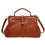 Women Doctors Bag Genuine Leather Long Strap Shoulder Bag