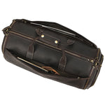 Leather Travel Garment Folding Suit Cover Duffle Bag with Shoe Pocket