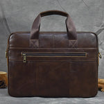 Soft Cow Leather Doctors Briefcase Men Laptop Bag For 15 inch PC