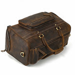 Large Doctors Bag Genuine Leather Luggage Wheels Duffle Bag Trolley Case Unisex