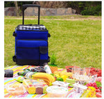 Insulated Cooler Bags With Trolley Refrigerator 43L Blue