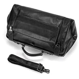 Doctors Bag Genuine Leather Travel Bag with Metal Buckle Anti-theft Designer Bag