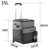 Insulated Cooler Bag With Trolley and Wheels 35L
