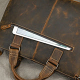 Vintage Leather Doctors Briefcase Laptop Messenger Shoulder Bag