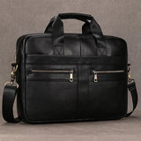 Doctors Briefcase Business and Office Man Laptop Bag Genuine Leather