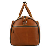 Leather Travel Garment Folding Suit Cover Duffle Bag with Shoe Pocket