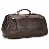 Doctors Bag Genuine Leather Travel Bag with Metal Buckle Anti-theft Designer Bag