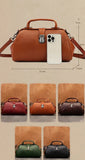 Vintage Genuine Leather Women Doctors Bag Crossbody Messenger Shoulder Bag