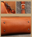 Vintage Genuine Leather Women Doctors Bag Crossbody Messenger Shoulder Bag