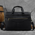 Soft Cow Leather Doctors Briefcase Men Laptop Bag For 15 inch PC