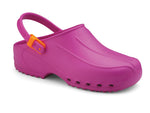 Lightweight Antistatic Clogs Work Shoes with Straps Fuchsia