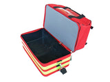 Life Emergency Medical Bag Red with Transparent Window & 5 Coloured Pouches