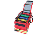 Life Emergency Medical Bag Red with Transparent Window & 5 Coloured Pouches