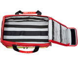 Life Emergency Medical Bag Red with Transparent Window & 5 Coloured Pouches