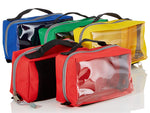 Life Emergency Medical Bag Red with Transparent Window & 5 Coloured Pouches