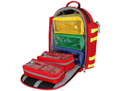 Emergency Rucksack with 5 Coloured Pouches Medium Doctors Emergency Medical Bag