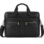 Soft Cow Leather Doctors Briefcase Men Laptop Bag For 15 inch PC