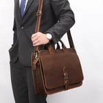 Handmade Pure Leather Men Doctors Briefcase Business Bag