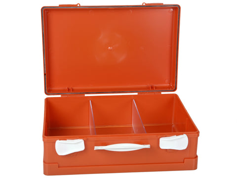 Empty Plastic Case for Medical Equipment & Tools with Carrying Handle & Separators Medium Orange