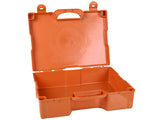 Empty Plastic Case for Medical Equipment & Tools with Carrying Handle Large Orange