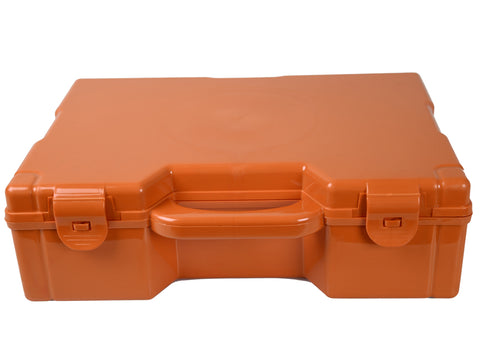 Empty Plastic Case for Medical Equipment & Tools with Carrying Handle Large Orange