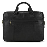 Soft Cow Leather Doctors Briefcase Men Laptop Bag For 15 inch PC