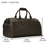 Leather Travel Garment Folding Suit Cover Duffle Bag with Shoe Pocket