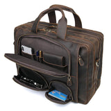 Big Briefcase Doctors Bag Business Office Bag Genuine Real Leather Laptop Briefcase