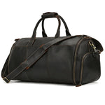 Leather Travel Garment Folding Suit Cover Duffle Bag with Shoe Pocket