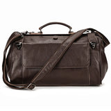 Doctors Bag Genuine Leather Travel Bag with Metal Buckle Anti-theft Designer Bag